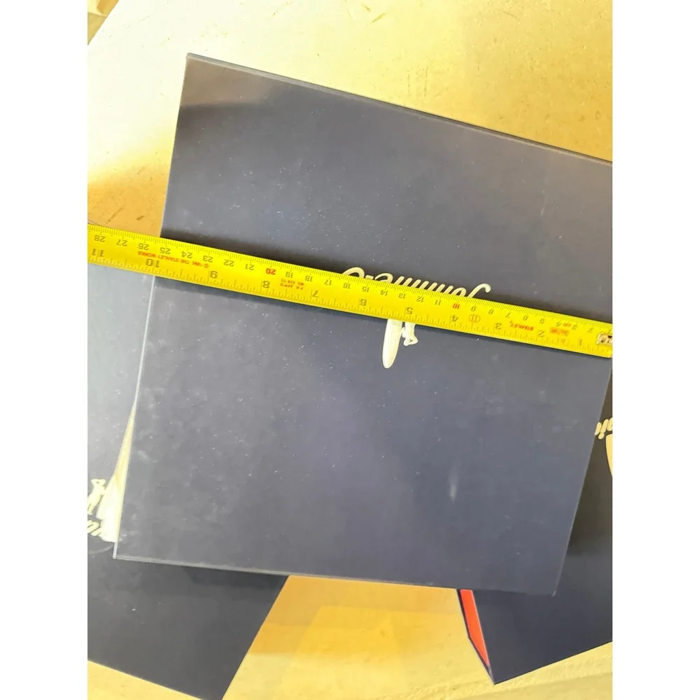 Johnnie-O Navy Blue Square Gift Boxes with Red Logo Interior Set of 3 10.5‎